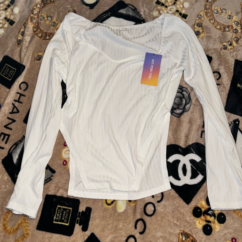 White Long Sleeve Women's Top